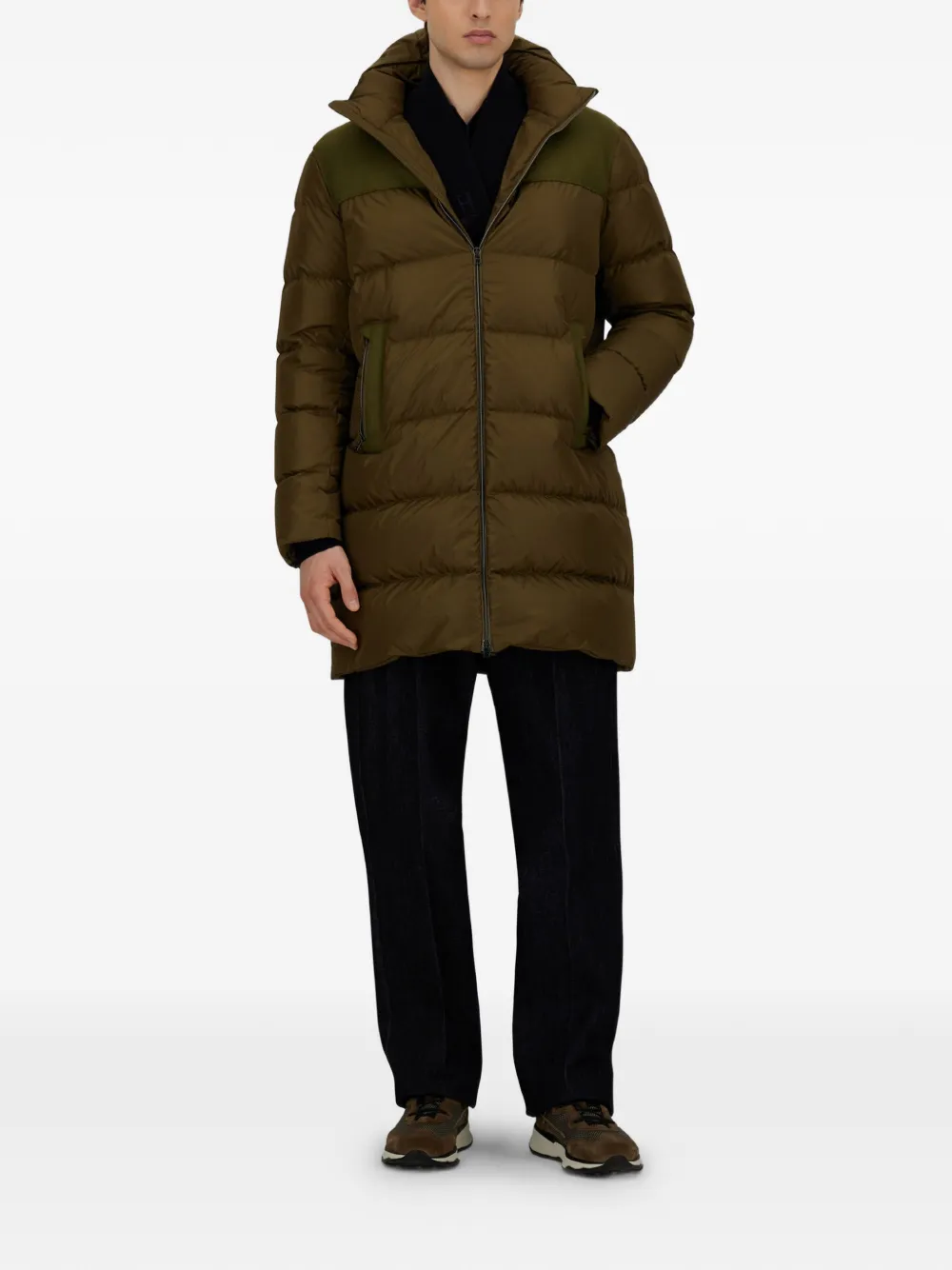  Herno Hooded Quilted Coat - Green 