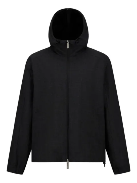Herno hooded zip-front jacket