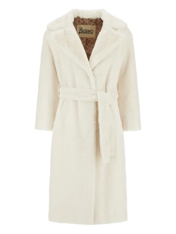Herno Single-breasted Coat in Neutrals