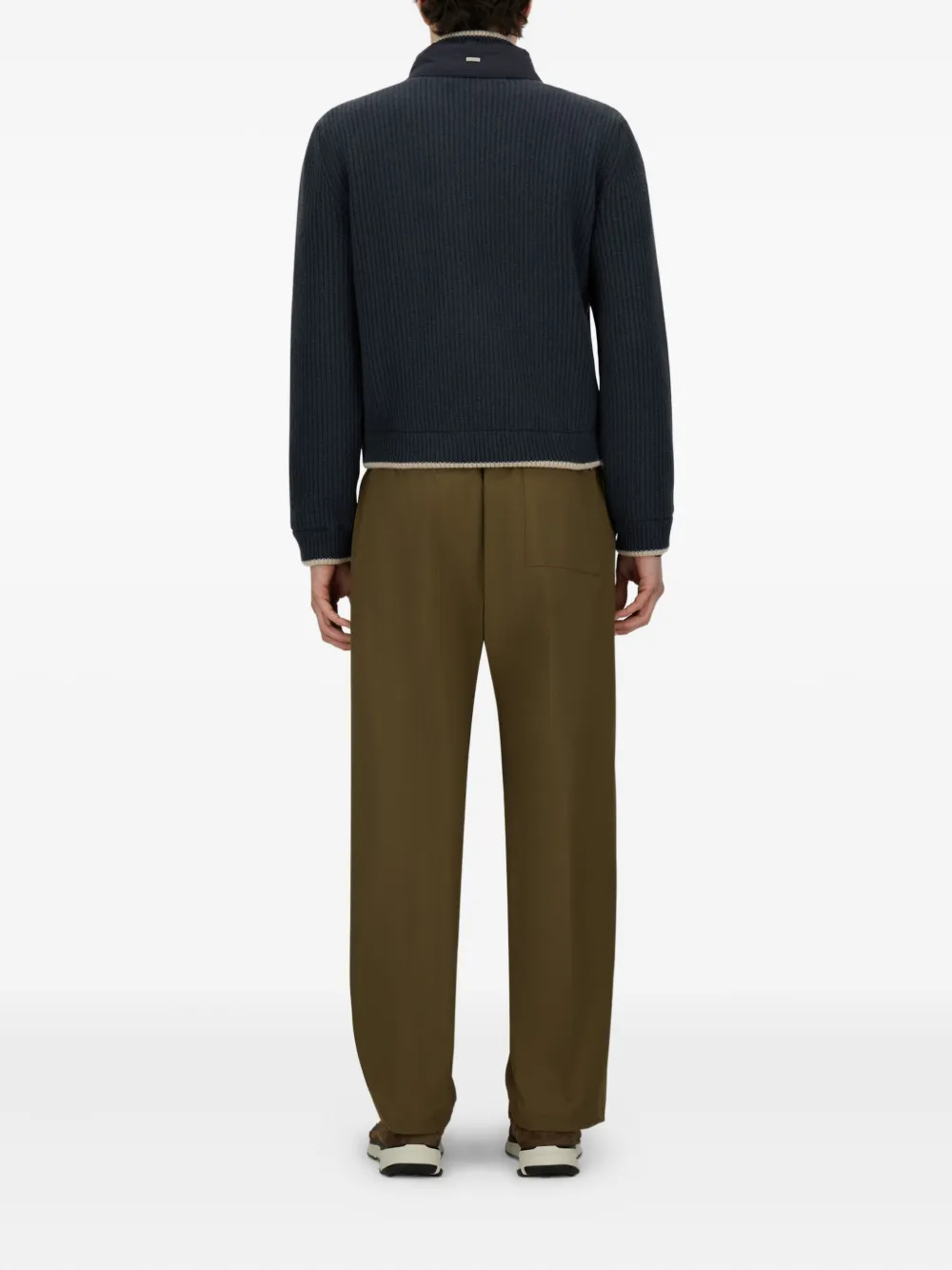 Herno Slim-fit Wool And Quilted Shell Down Jacket In Blue