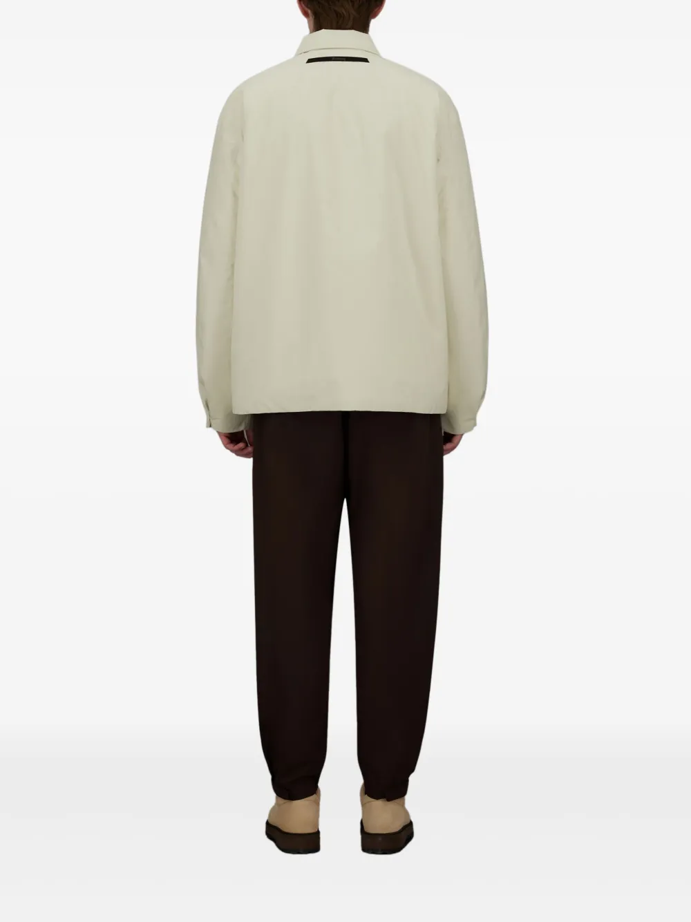 Herno Katoenen shirtjack met dubbele zak Beige