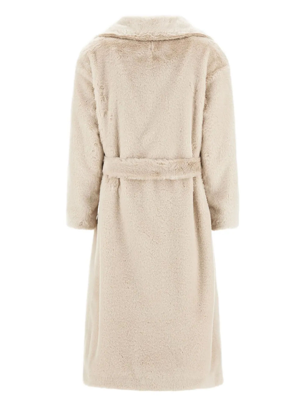 Herno Soft Alternative Fur Coat In Neutral