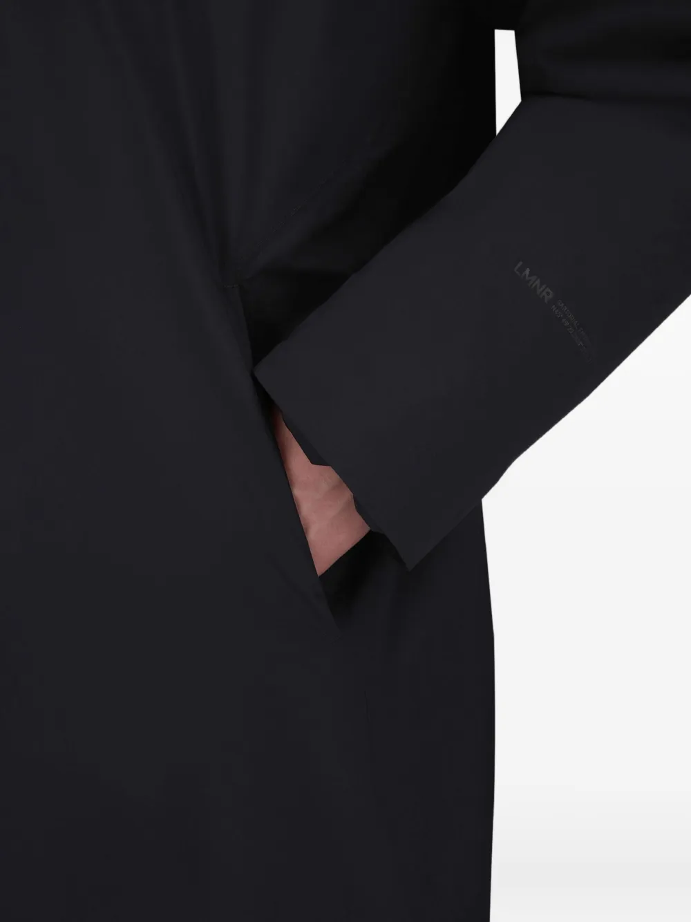 Herno Mantel met enkele rij knopen Zwart