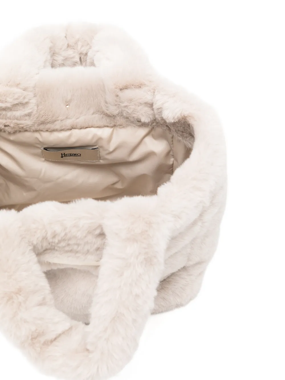 Herno Faux-fur Tote Bag in Neutrals, view 5