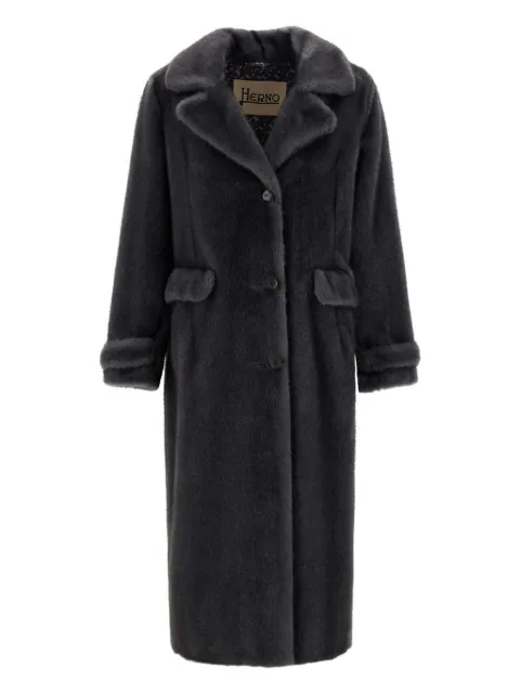 Herno lapel-collar single-breasted coat