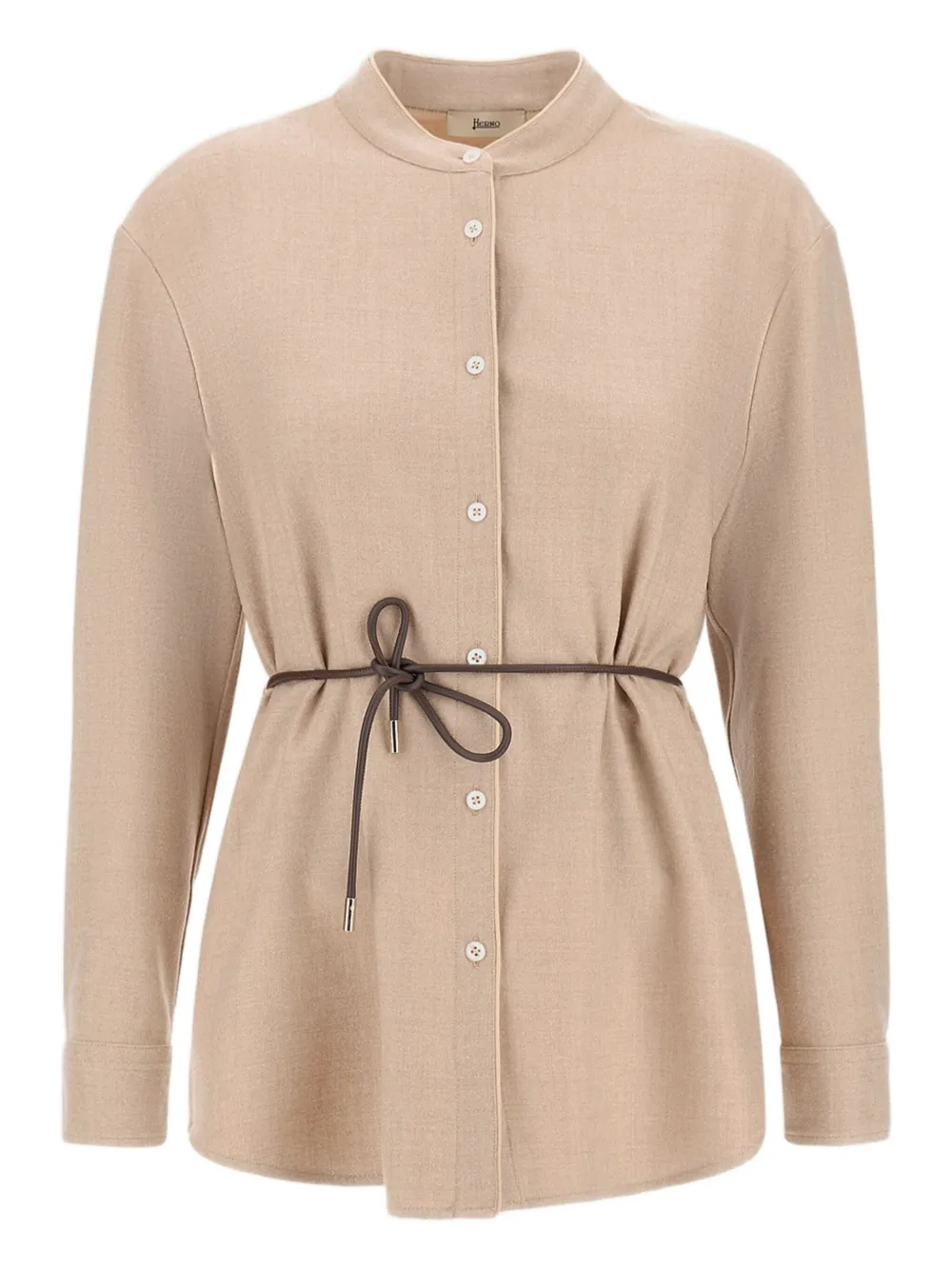 Herno Camicia con colletto alla coreana - Toni neutri