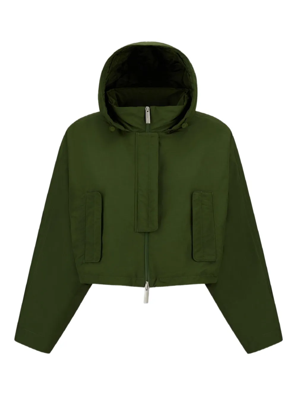 Herno Giacca crop con cappuccio - Verde