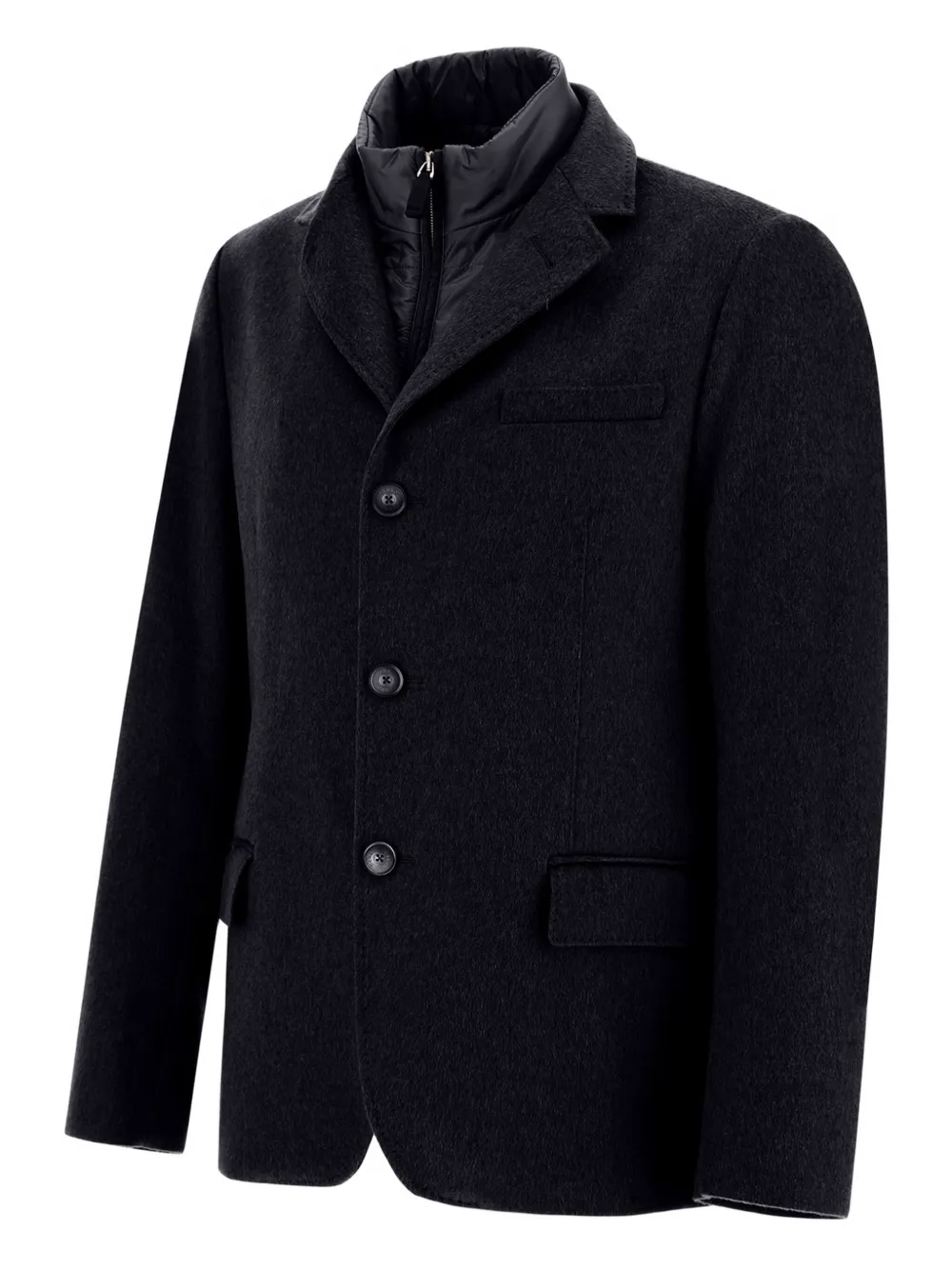 Herno Cashmere Padded Insert-detail Blazer In Blue