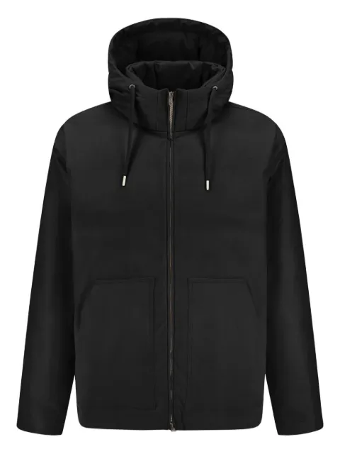 Herno hooded zip-front jacket
