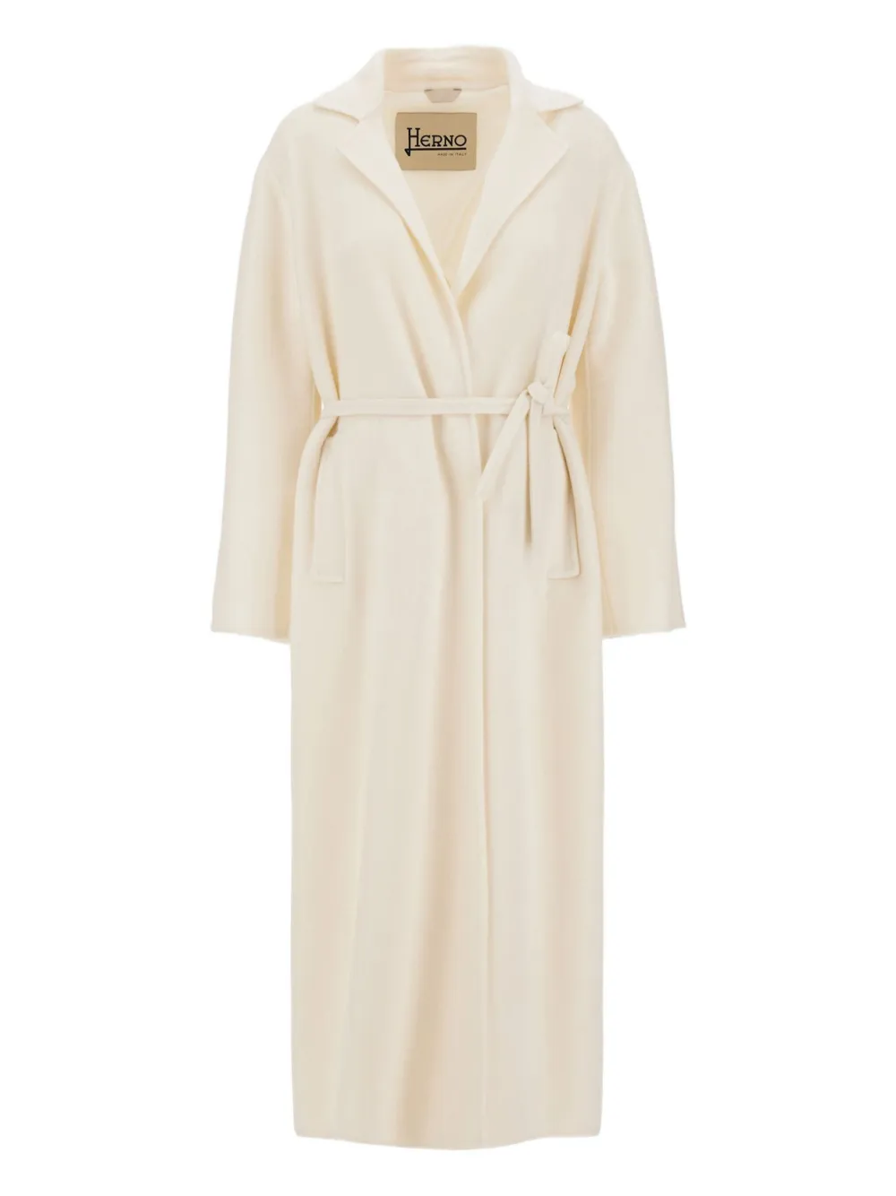 Herno Cappotto con cintura - Bianco