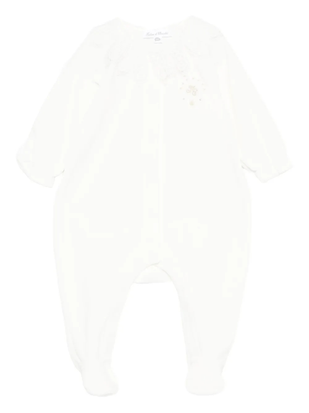 Tartine Et Chocolat Lace-collar Romper In Animal Print