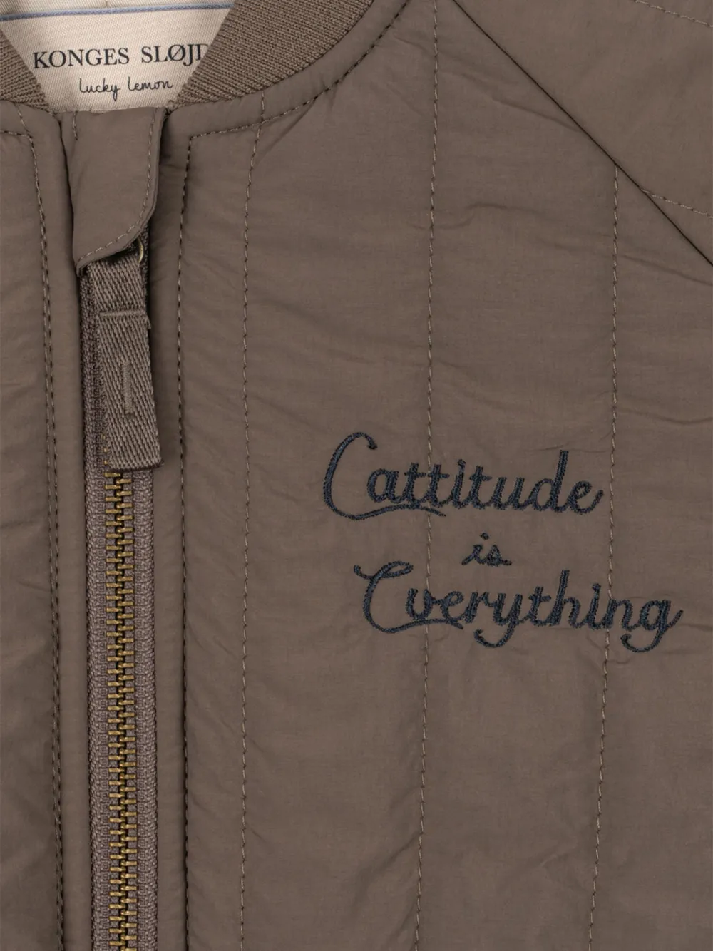 Konges Sløjd Juno Quilted Bomber Jacket In Brown