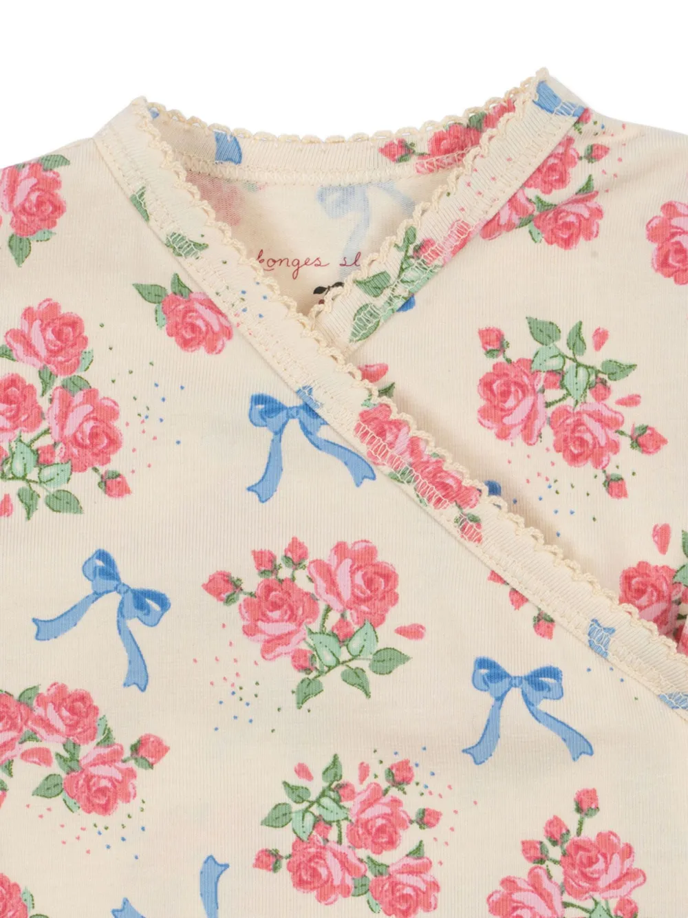 Konges Sløjd Romper met bloemenprint Beige