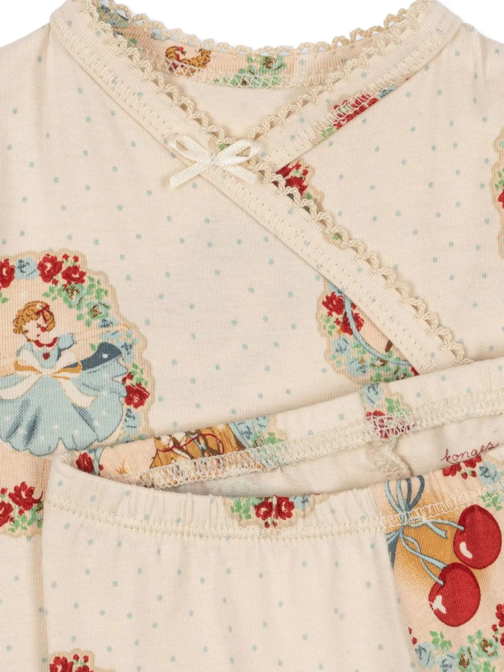 Konges Sløjd Basic Christmas romperset Beige