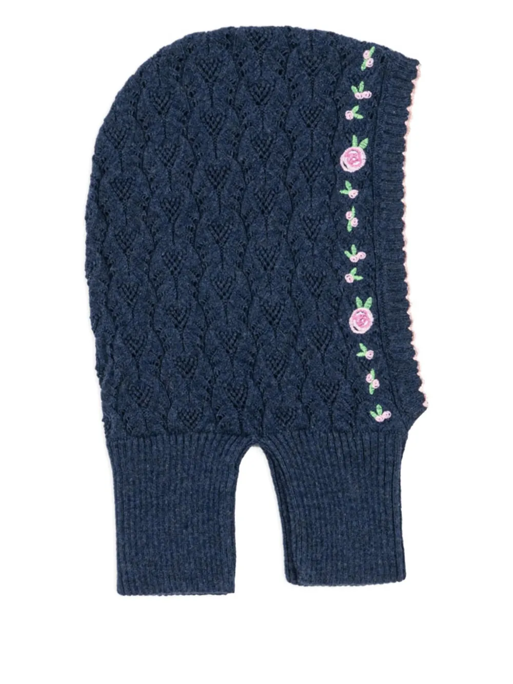 Konges Sløjd embroidered knit balaclava | Blue | Image 1