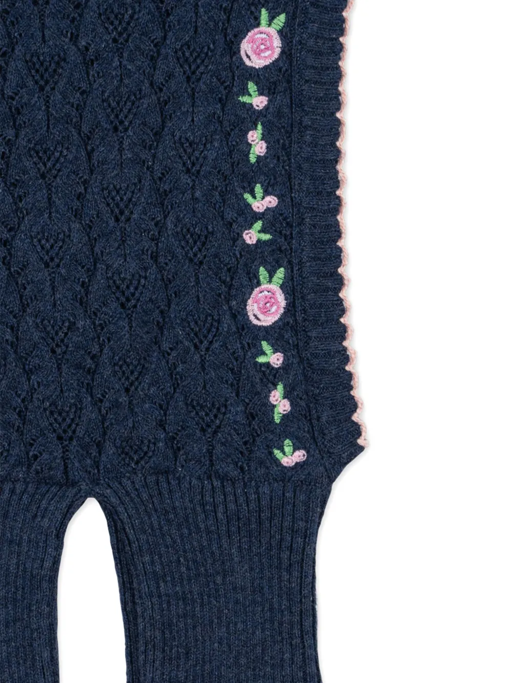 Konges Sløjd embroidered knit balaclava - Blauw