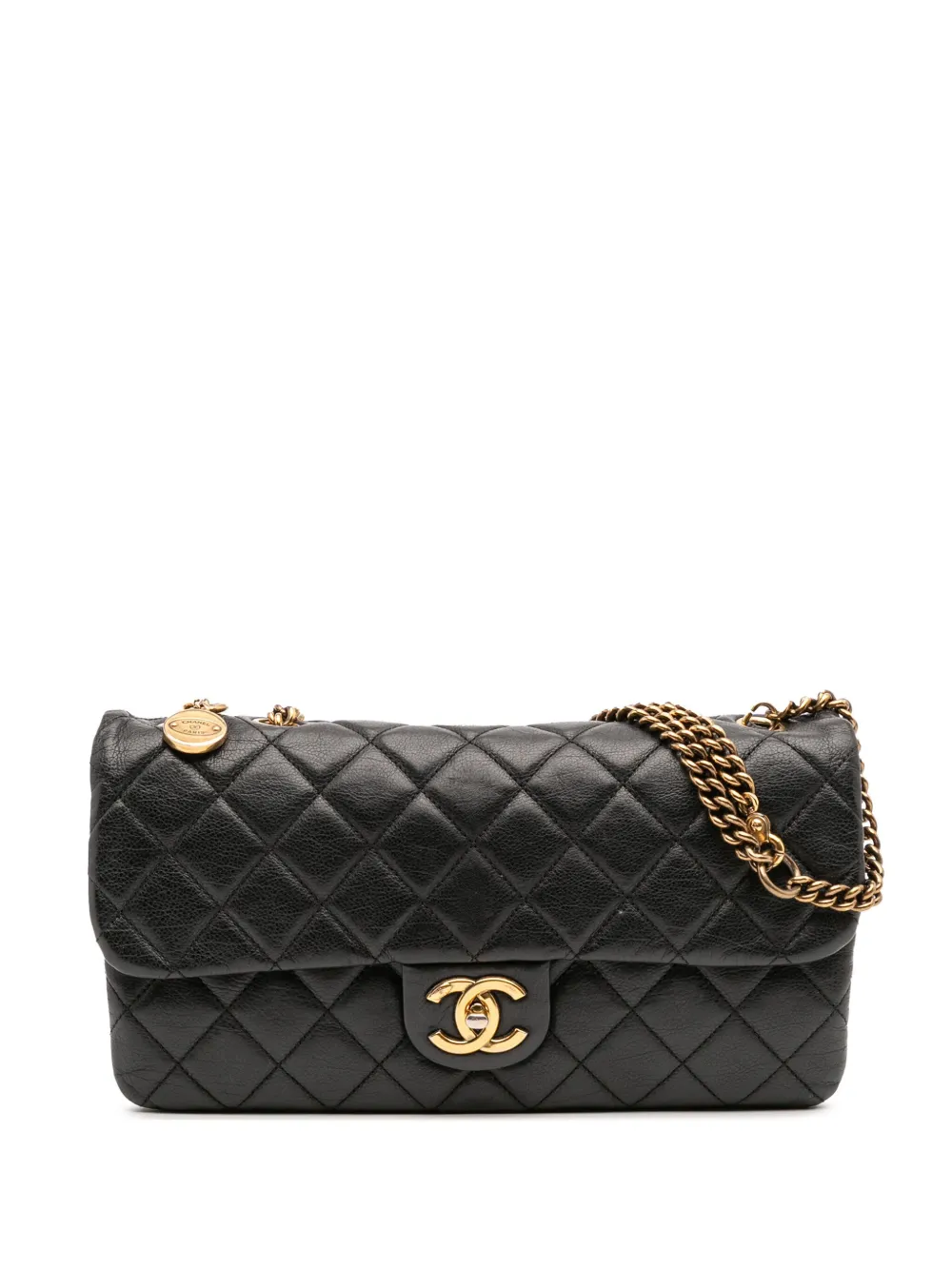 CHANEL Pre-Owned شنطة كتف 'CC كراون فلاب' جلد مبطنة 2014-2013 | أسود | Image 1