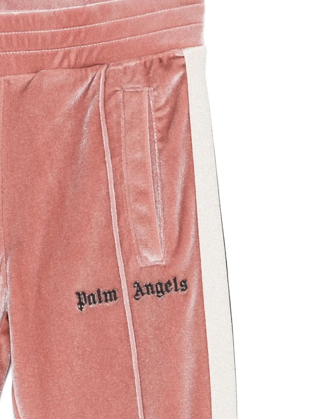 Palm Angels Kids Fluwelen broek Roze