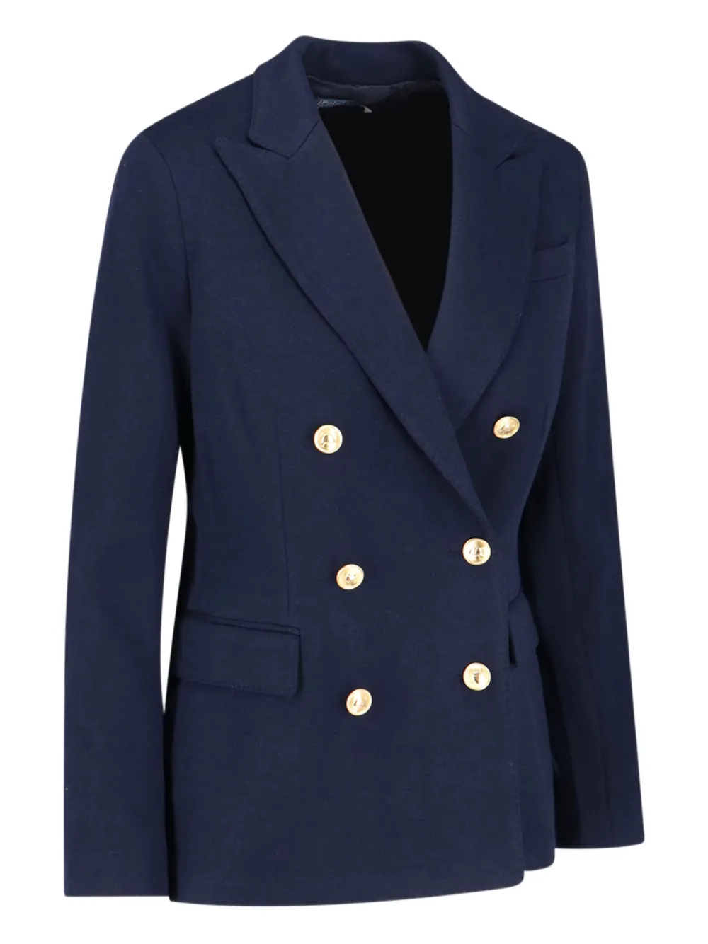 Polo Ralph Lauren Double-breasted Notched Blazer In Blue