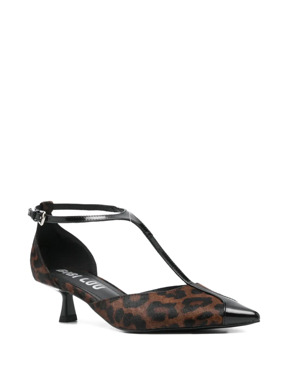 Bibi Lou 40mm Leather Heeled Pumps In Brown