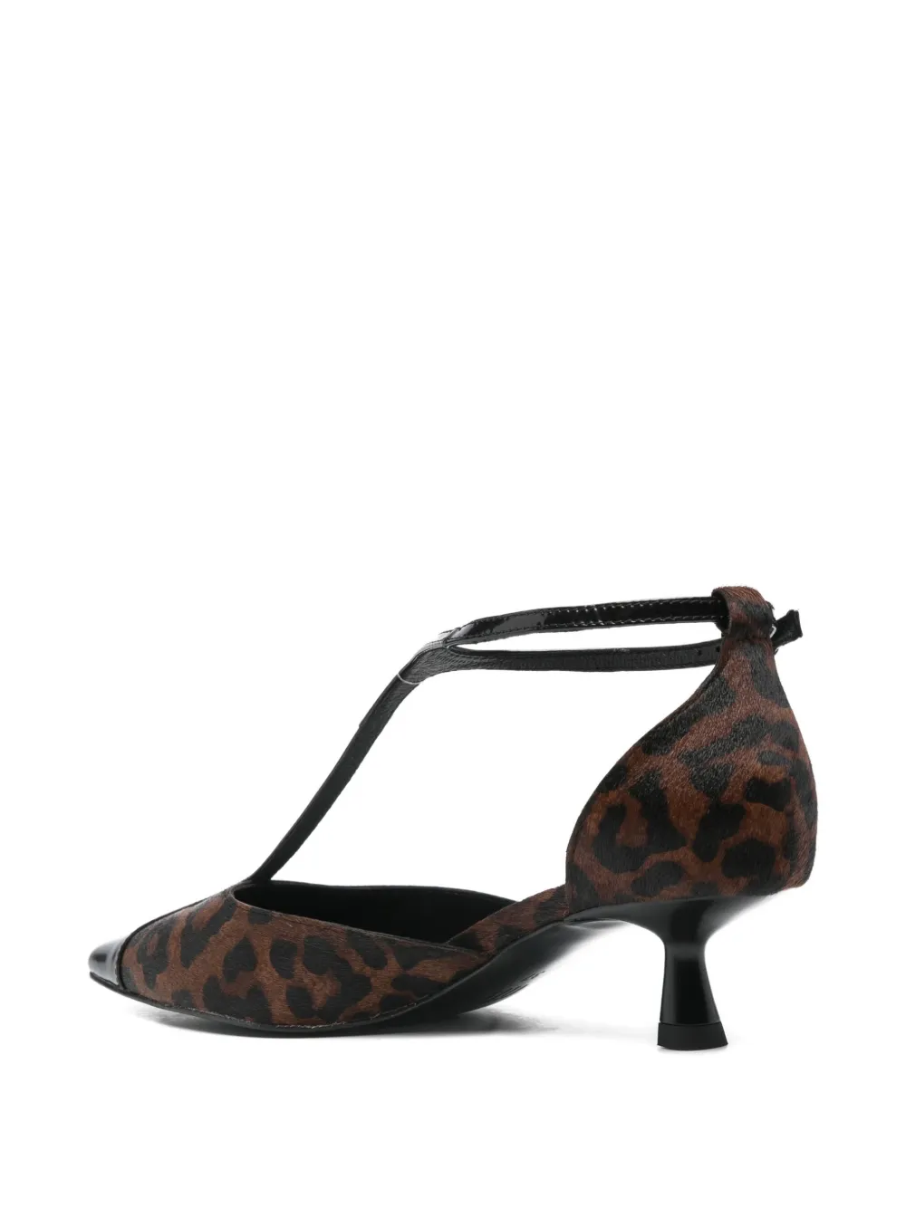 Bibi Lou 40mm Leather Heeled Pumps In Brown
