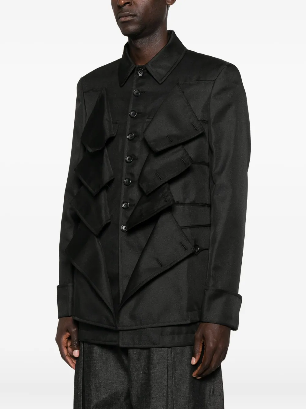 Comme Des Garçons Homme Deux Flap-pocket Jacket In Black