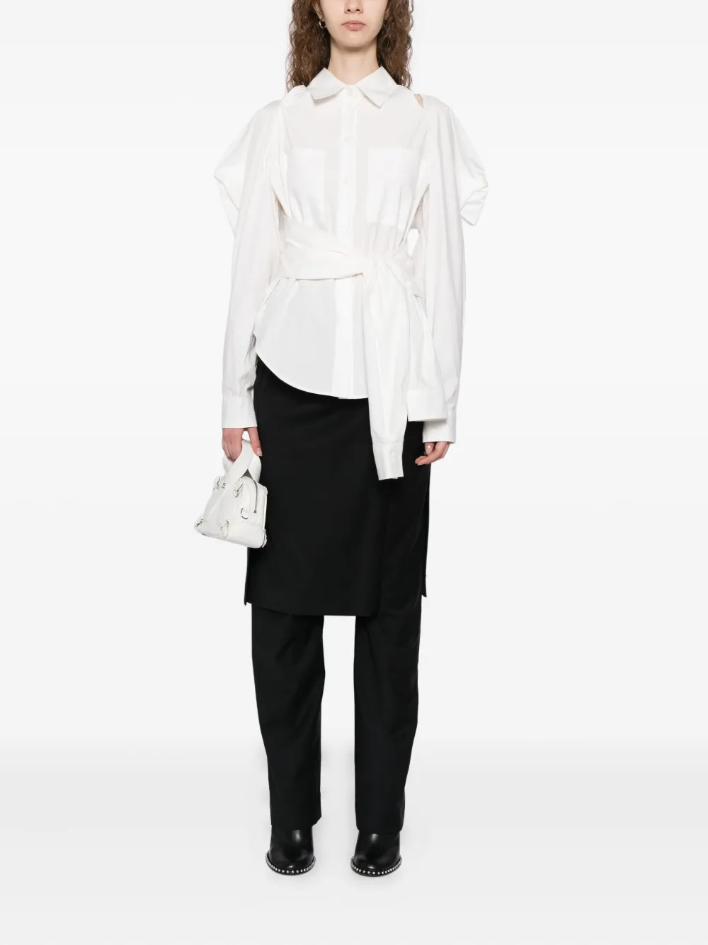 LITKOVSKA Blouse met lange mouwen en gedraaid effect - Wit