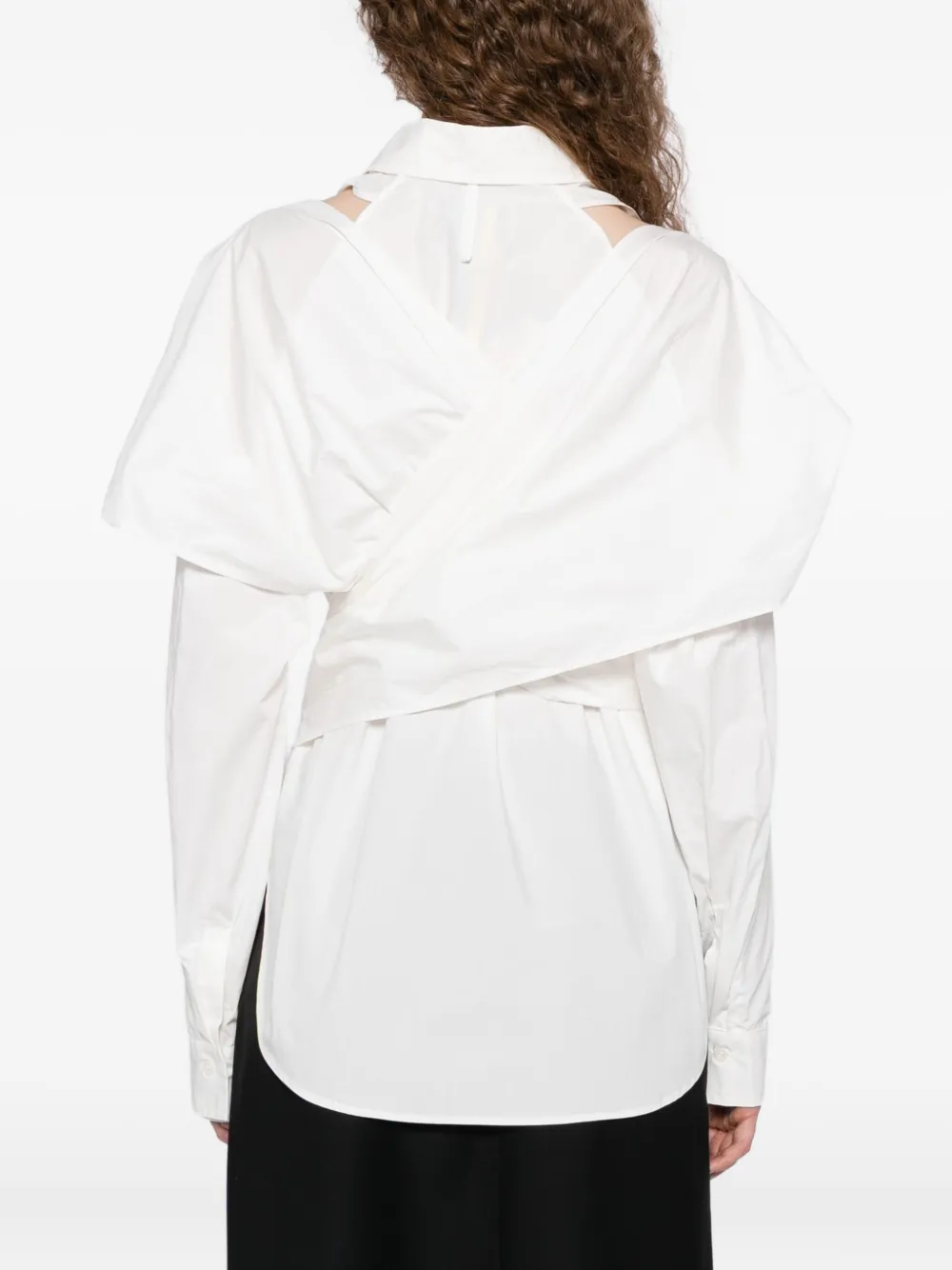 LITKOVSKA Blouse met lange mouwen en gedraaid effect Wit