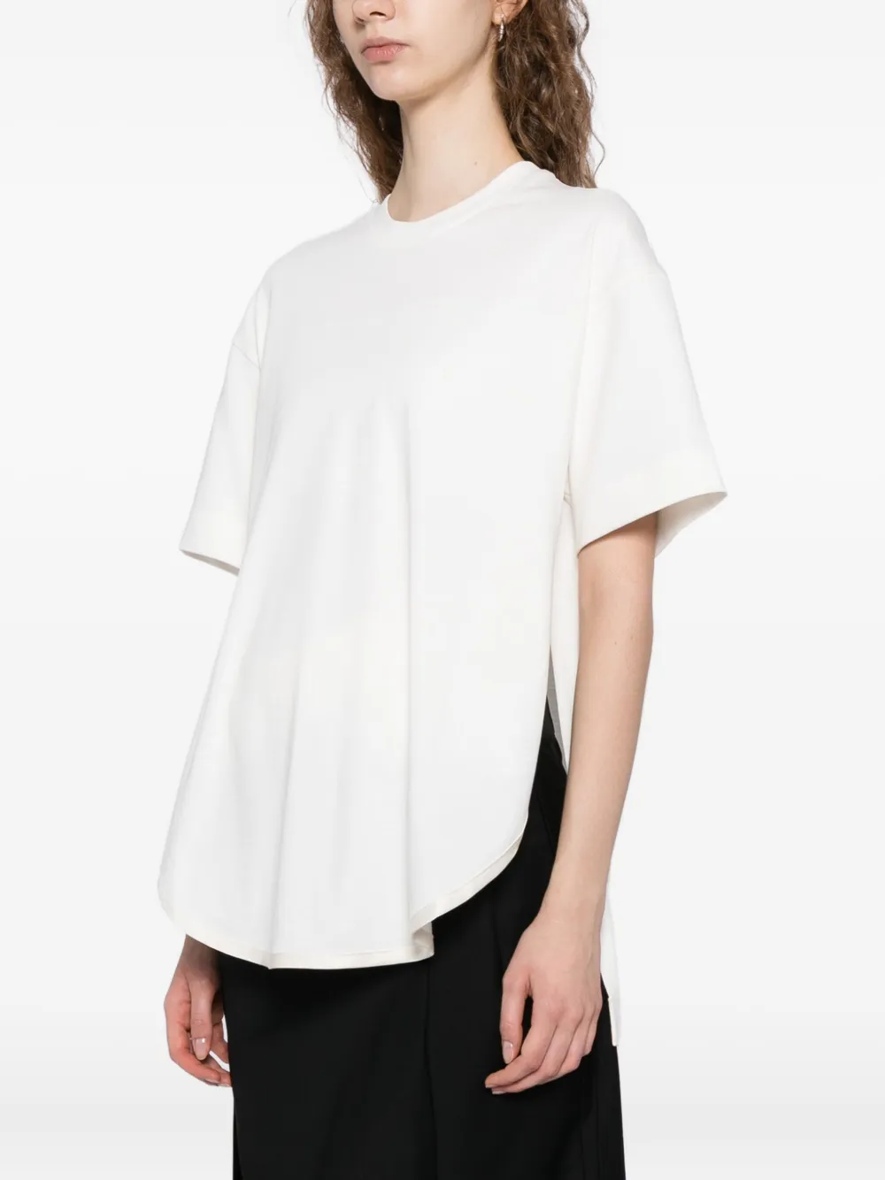 LITKOVSKA Asymmetrisch katoenen T-shirt Wit