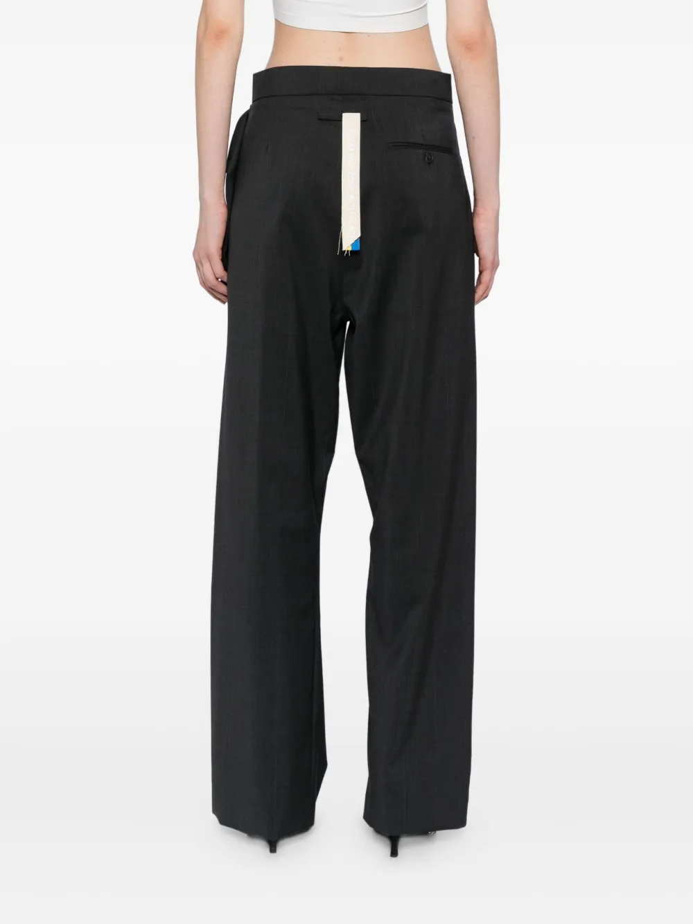 LITKOVSKA Straight broek met bloemdetail Grijs