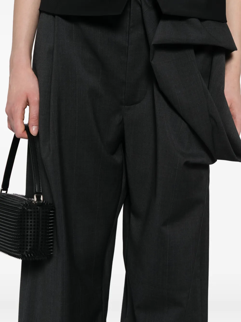 LITKOVSKA Straight broek met bloemdetail Grijs