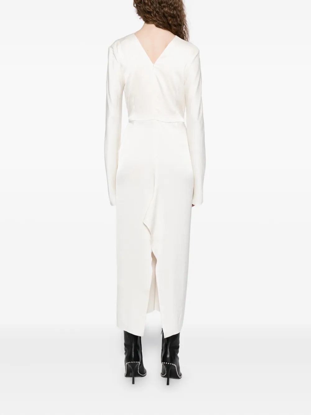 Litkovska Twisted Dress In Neutral