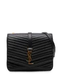 Saint Laurent Pre-Owned 2018 Medium Chevron Lambskin Monogram Sulpice Bag crossbody bag - Black