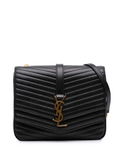 Saint Laurent Pre-Owned 2018 Medium Chevron Lambskin Monogram Sulpice Bag crossbody bag