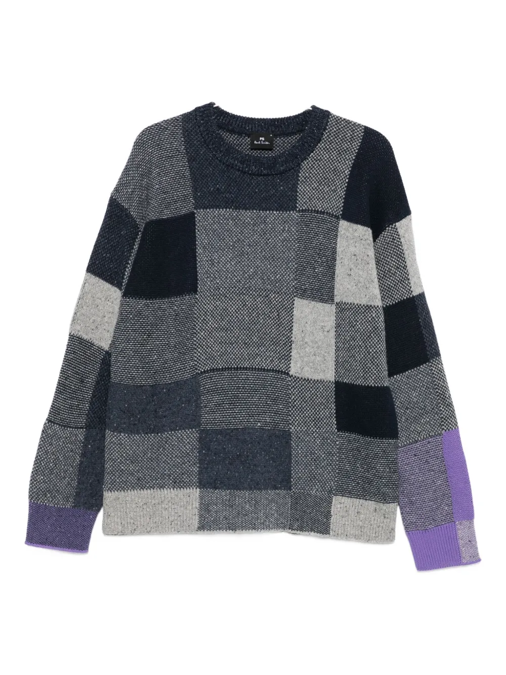 Paul Smith Patchwork-panelled Sweater In Gray