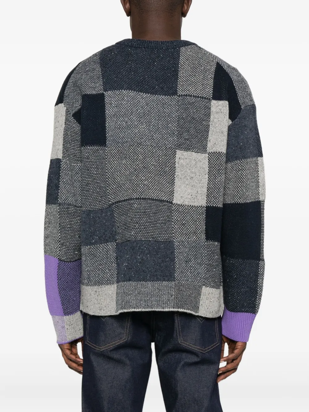 Paul Smith Patchwork-panelled Sweater In Gray