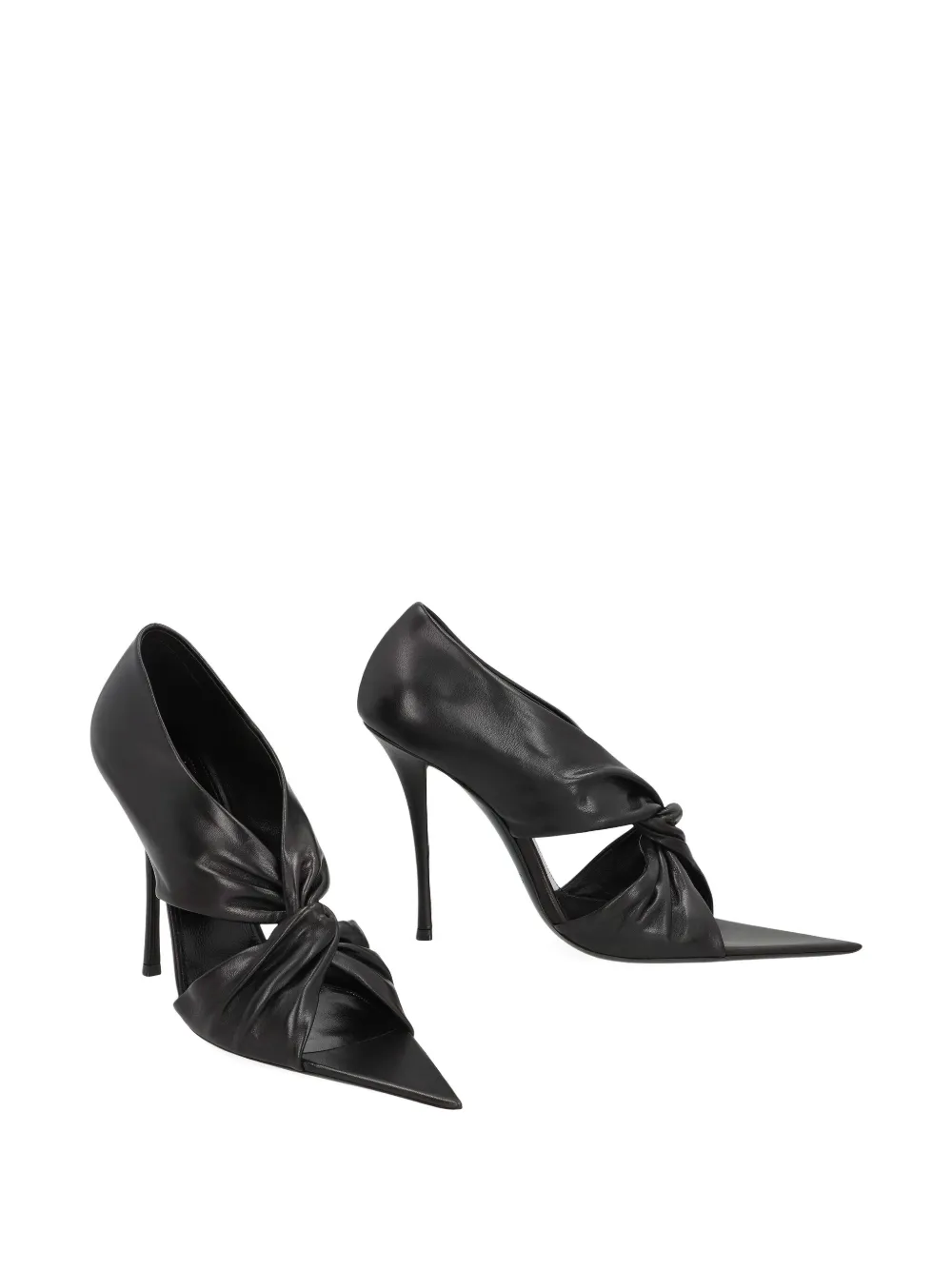 Saint Laurent leather heeled pumps Black