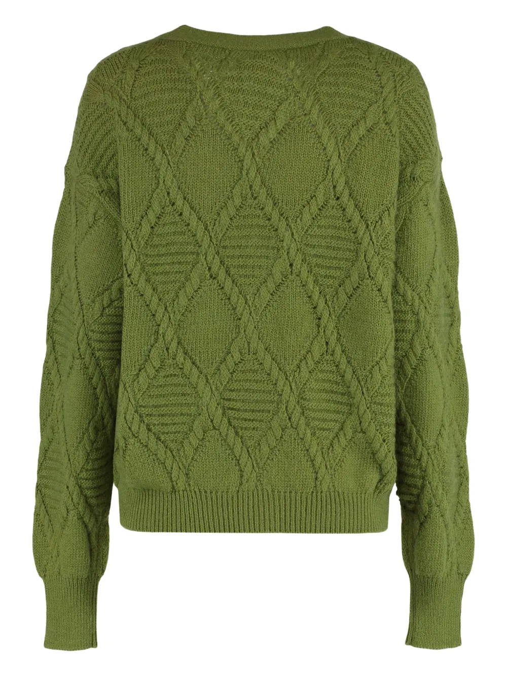  Weekend Max Mara Cable-knit Cardigan - Green 
