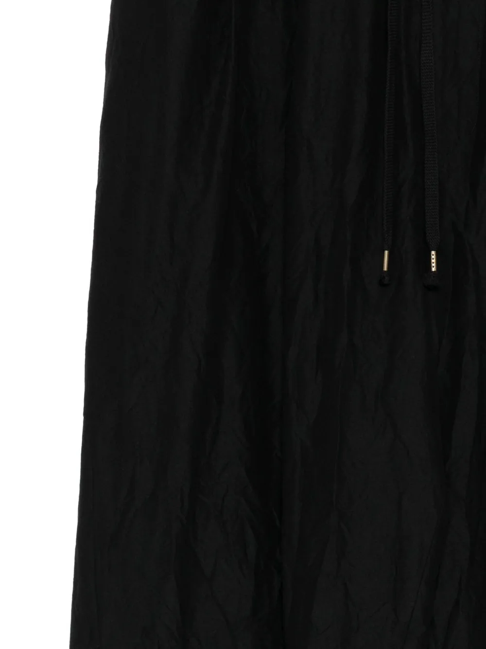 Calmlence Double Pleated Tapered Trousers In Black