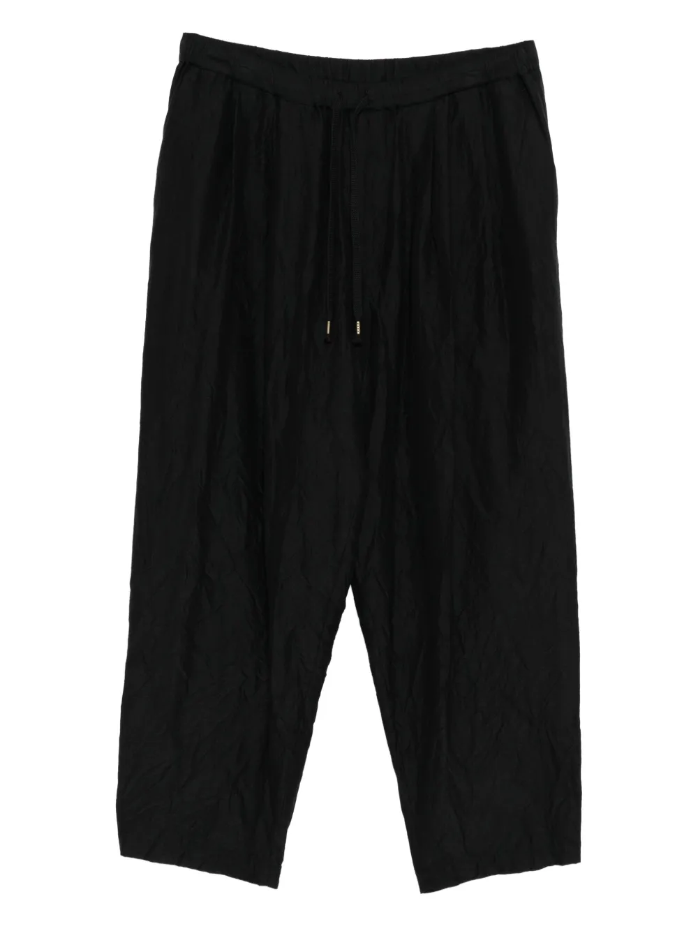CALMLENCE double pleated tapered trousers | Black | Image 1