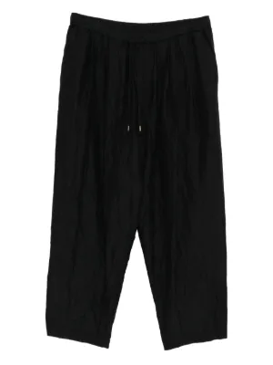 Black Comme Des Garçons プリーツディテール パンツ | ブラック