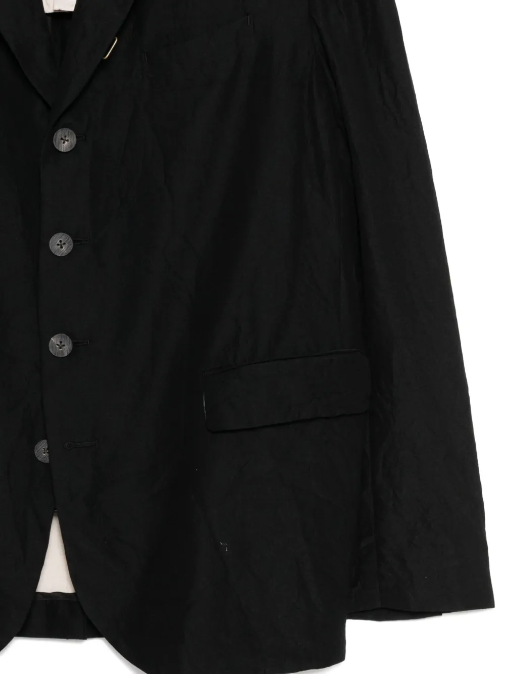 Calmlence Crease-effect Blazer In Black