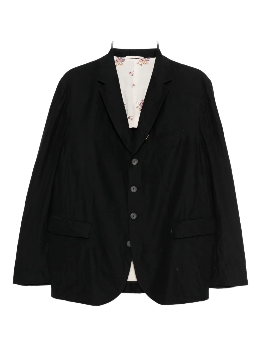 Calmlence Crease-effect Blazer In Black