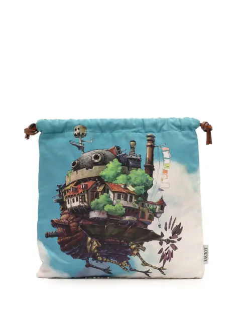 Loewe Pre-Owned 2022 Studio Ghibli Howls Moving Castle Canvas Drawstring pouch
