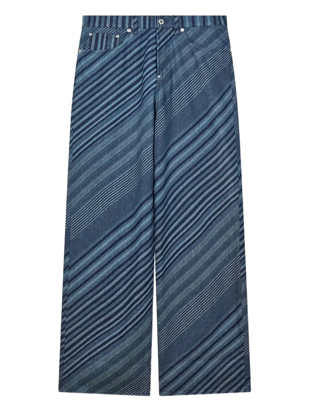 Kenzo Diagonal Stripe cotton trousers | Blue | Image 1