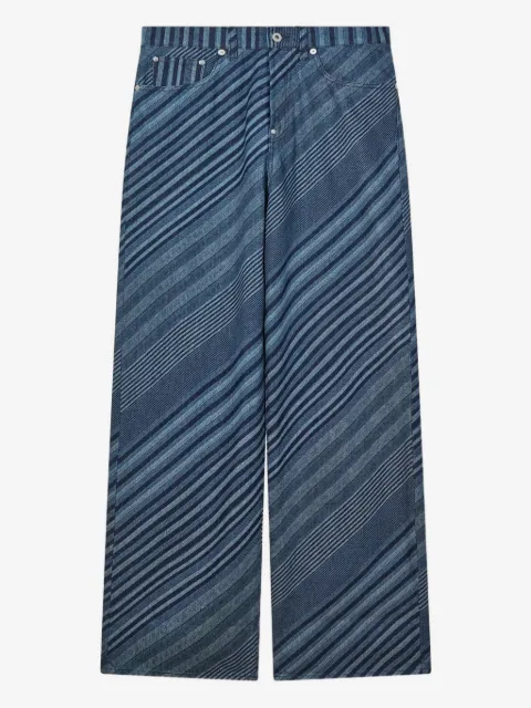Kenzo Diagonal Stripe cotton trousers