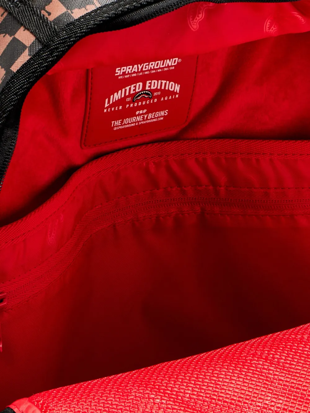 Sprayground X Ka1 Crown Drip Check Backpack In Brown