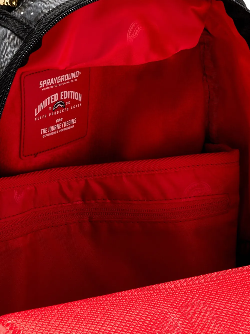 Sprayground Karierter Rucksack Mit Haifischzahn In Black