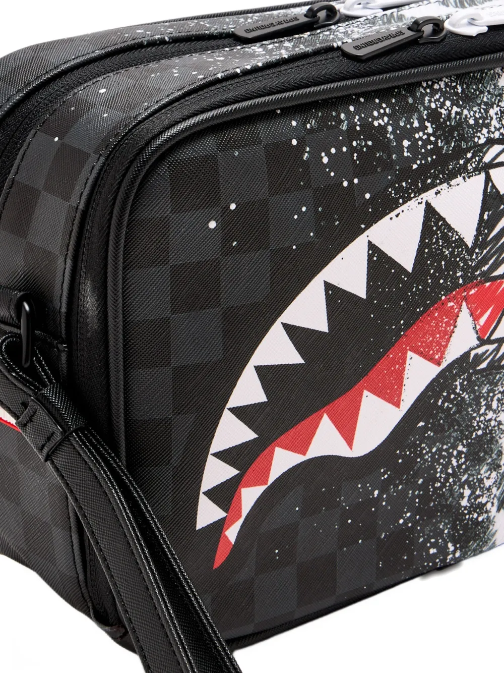 Sprayground Scribble Dribble Check Wash Bag In Black