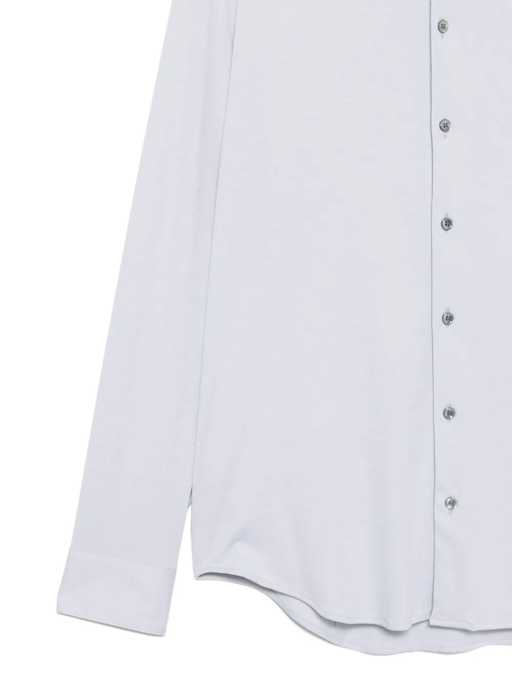 Giorgio Armani Long-sleeved Button-up Shirt In White
